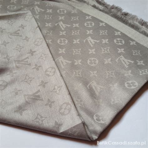 chusta louis vuitton szara